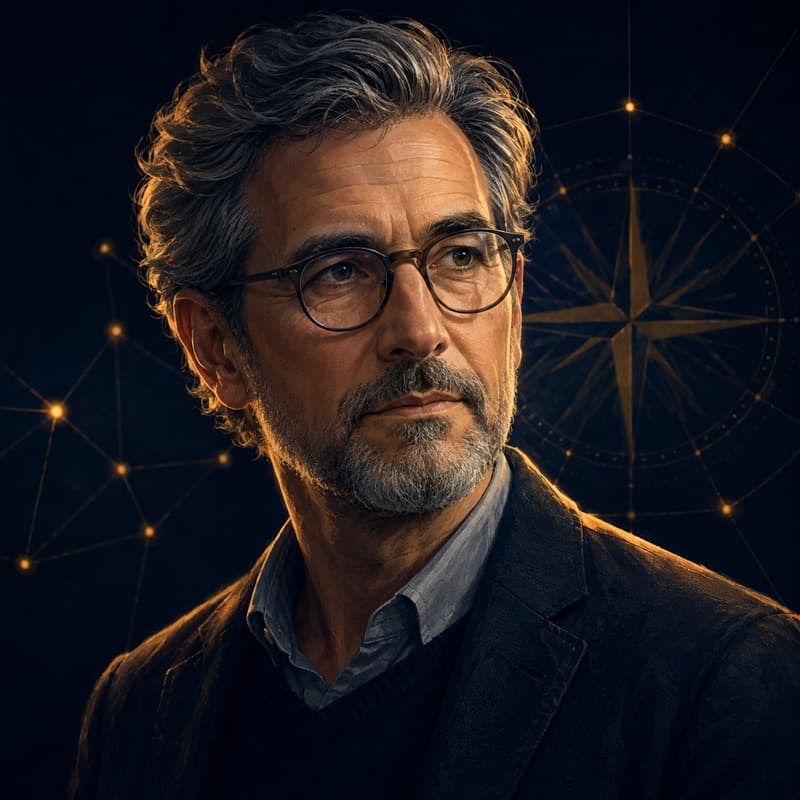 Portrait of Professor Theo Calder, Moral philosopher and political psychology guide